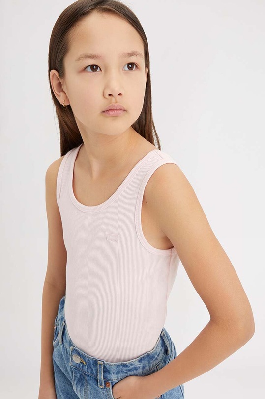 Levi's top dziecięcy z elastanem różowy 4EK116