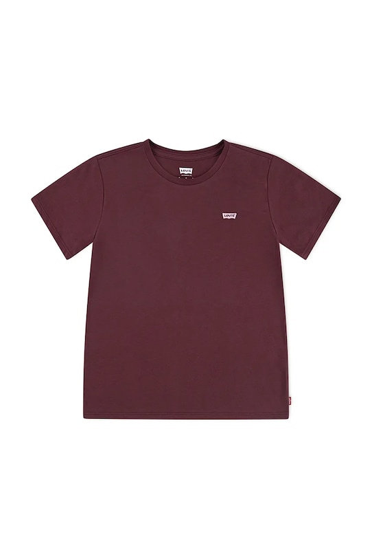 Levi's tricou copii LVG BATWING CHEST HIT TEE uni burgundia 4EK826