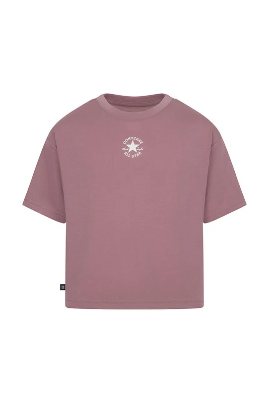 Detské bavlnené tričko Converse bavlna ružová 4CD915