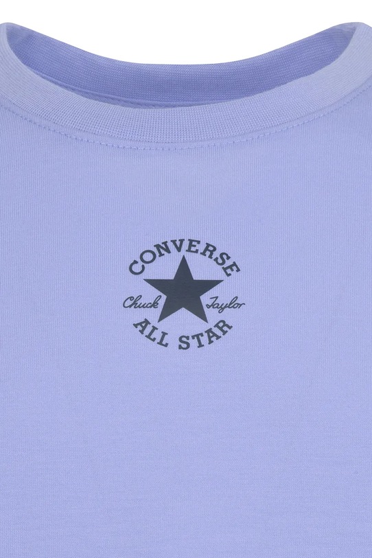 Dziewczynka Converse t-shirt bawełniany dziecięcy 4CD915 fioletowy