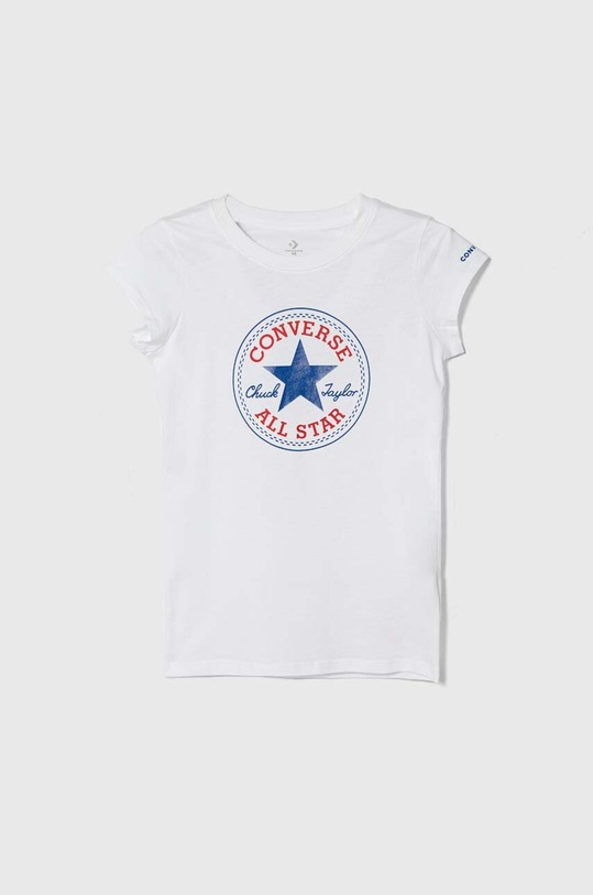 Converse tricou de bumbac pentru copii melanj alb 468992