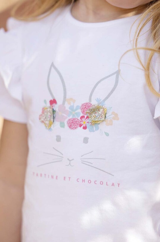Tartine et Chocolat tricou bebe TY10071.60.74 alb