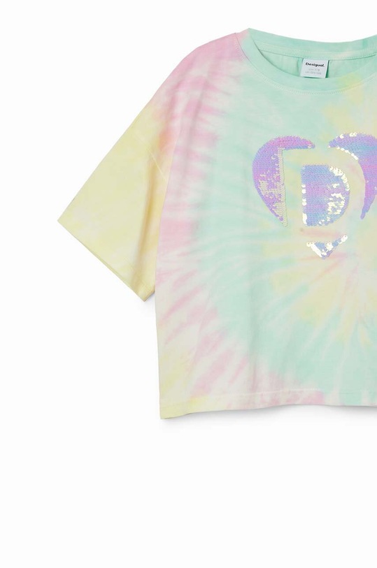Desigual t-shirt bawełniany dziecięcy Daira multicolor 24SGTK20
