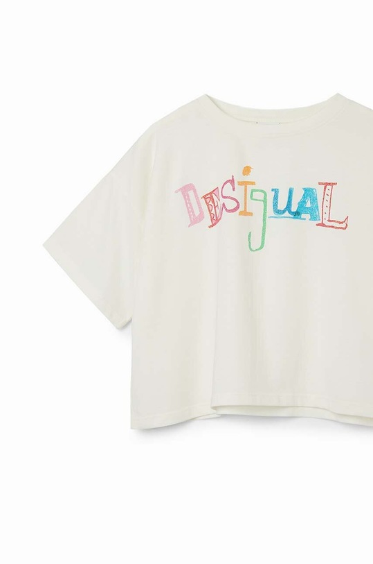 Desigual t-shirt bawełniany dziecięcy biały 24SGTK19