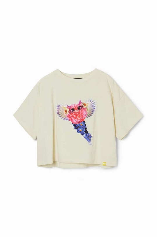 Детская хлопковая футболка Desigual хлопок белый 24SGTK05