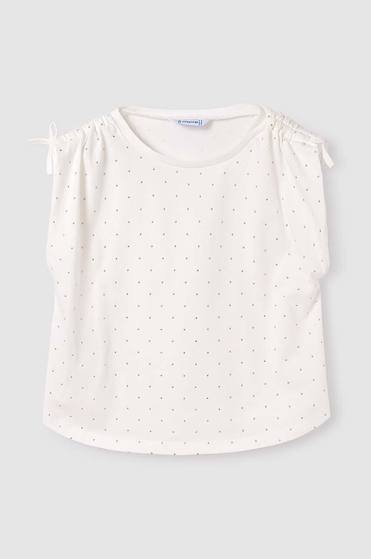 Mayoral top bawełniany dziecięcy 6020.8C.Junior.PPYH beżowy SS24