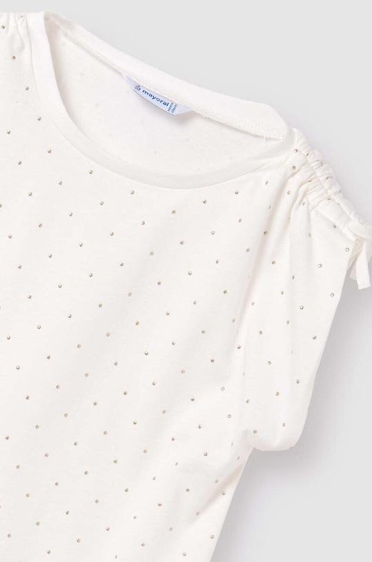 Mayoral top bawełniany dziecięcy beżowy 6020.8C.Junior.PPYH