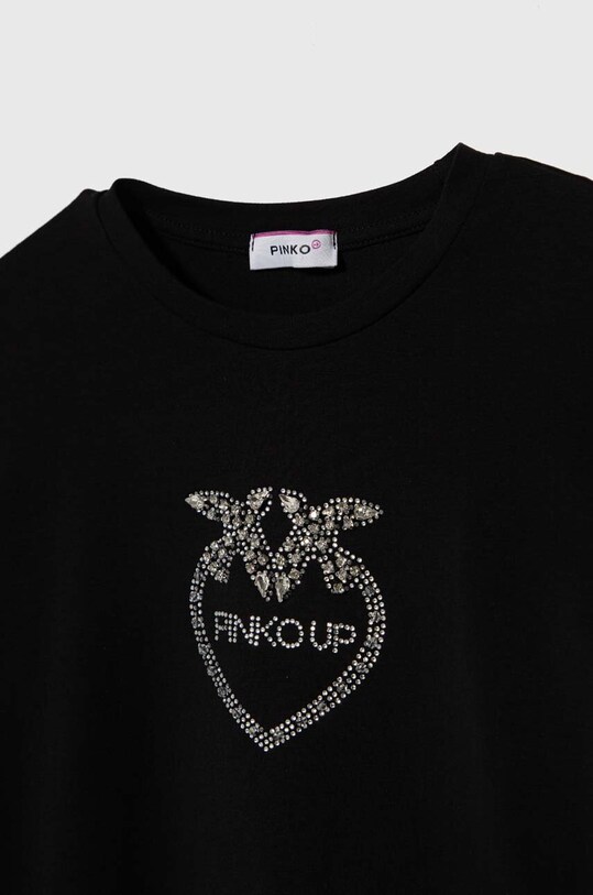 Dziewczynka Pinko Up t-shirt dziecięcy S4PIJGTH056 czarny