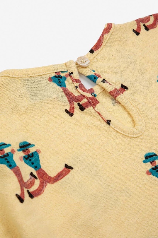 Fete Bobo Choses tricou de bumbac pentru copii 124AB012 galben