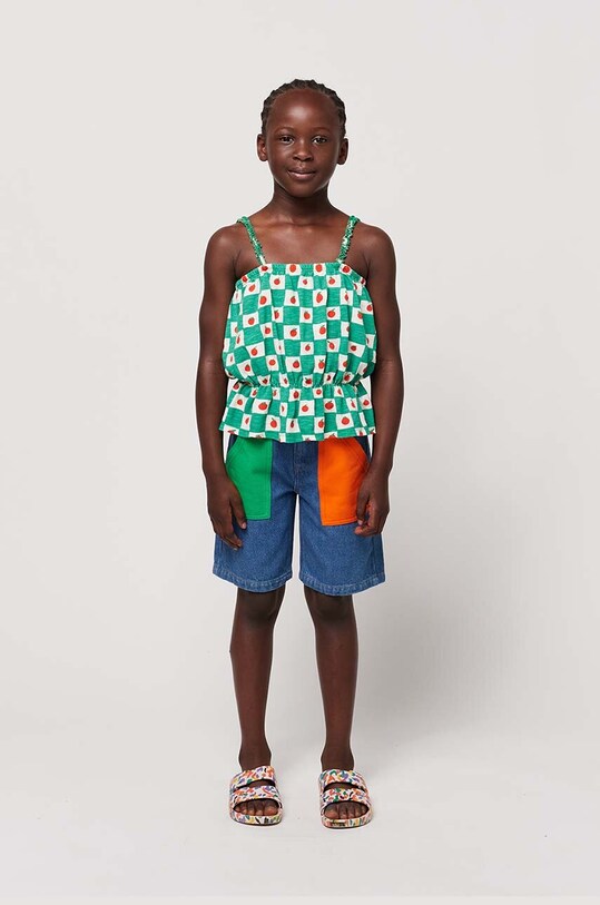 Bobo Choses top din bumbac pentru copii verde 124AC029