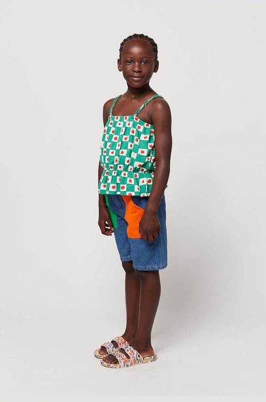 Дитячий бавовняний топ Bobo Choses 124AC029 зелений