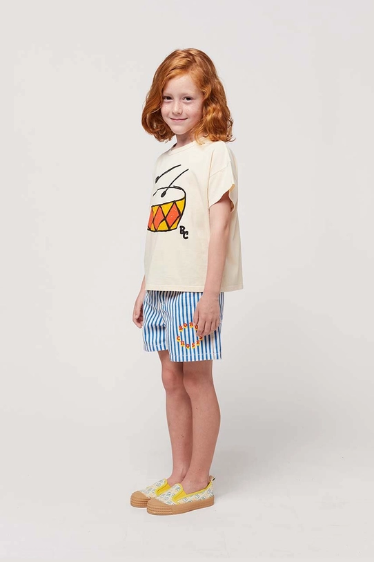 Bobo Choses t-shirt bawełniany dziecięcy 124AC001 pomarańczowy