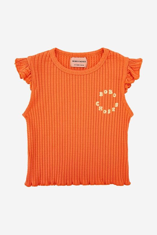 Bobo Choses t-shirt dziecięcy 124AC027 pomarańczowy SS24