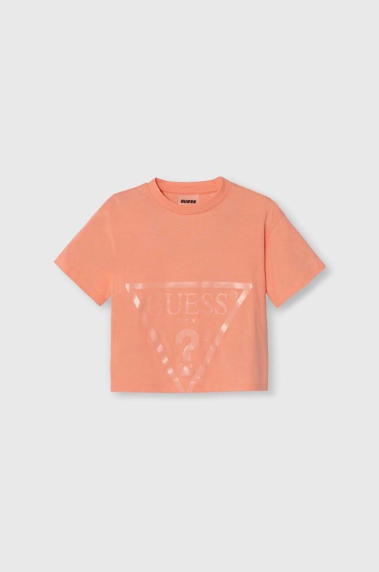 Dětské bavlněné tričko Guess kulatý oranžová J2BI41.K8HM0.PPYH