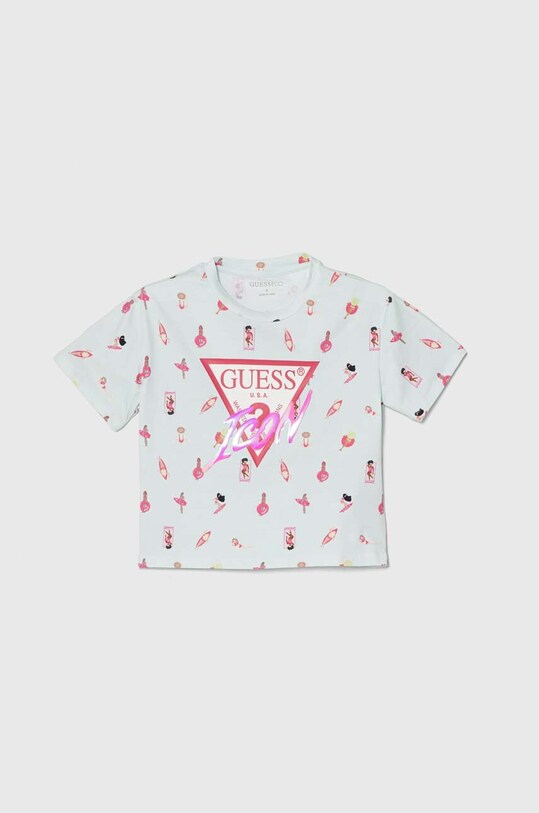 Дитяча футболка Guess візерунок бірюзовий J4GI12.K6YW3.PPYH