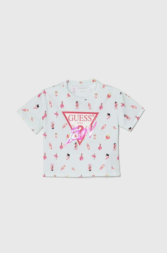 Дитяча футболка Guess візерунок бірюзовий J4GI12.K6YW3.PPYH