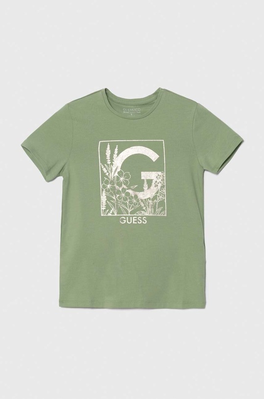 Dětské tričko Guess s elastanem zelená J4GI14.K6YW4.PPYH
