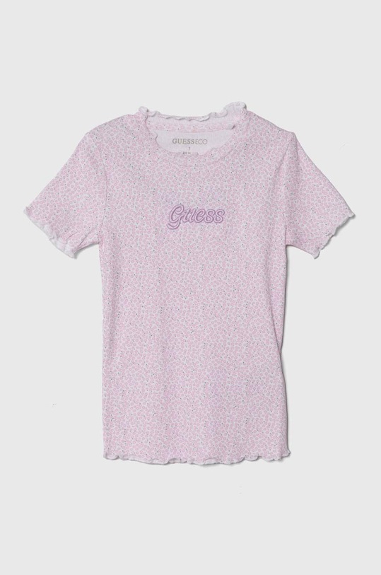 Guess t-shirt dziecięcy wzorzyste różowy J4GI17.KBZP3.PPYH