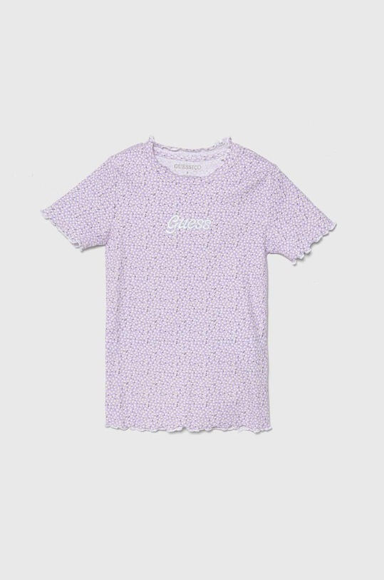 Guess t-shirt dziecięcy wzorzyste fioletowy J4GI17.KBZP3.PPYH