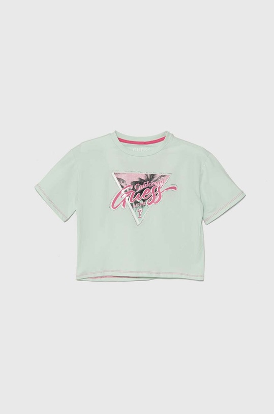 Guess t-shirt dziecięcy z elastanem turkusowy J4GI26.K6YW1.PPYH
