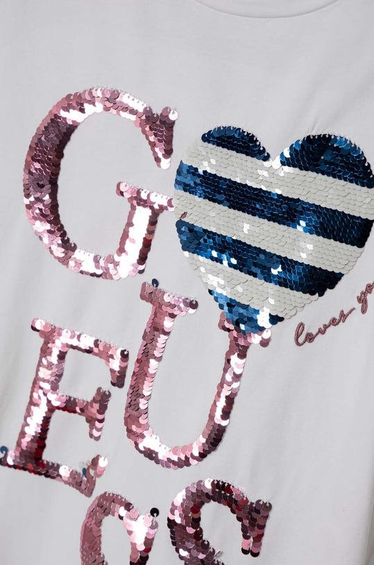 Dětské bavlněné tričko Guess J4GI34.K6YW4.PPYH bílá SS24