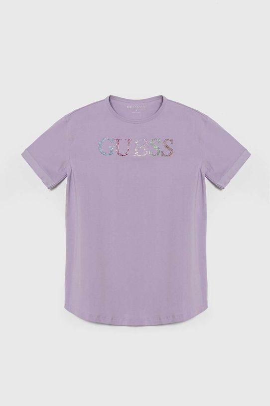 Guess t-shirt dziecięcy aplikacja fioletowy J4GI38.J1314.PPYH