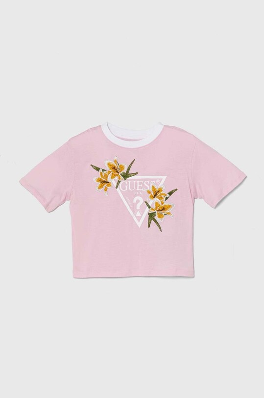 Детска тениска Guess щампа розов J4GI39.K46D1.PPYH