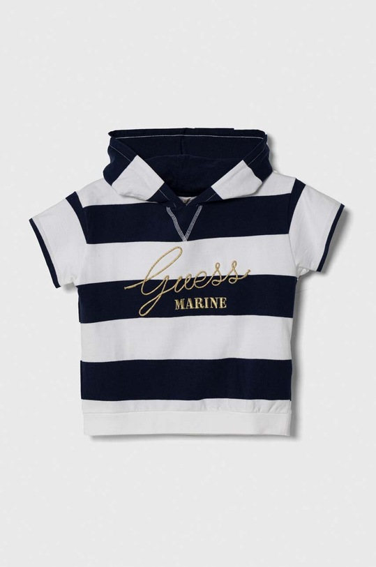 Guess t-shirt bawełniany dziecięcy wzorzyste granatowy J4GQ00.KB4K4.PPYH