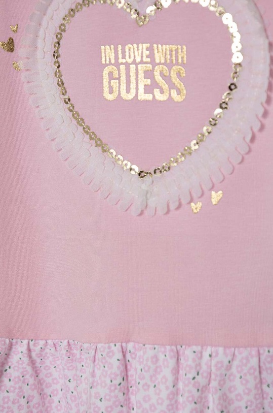 Dziewczynka Guess t-shirt dziecięcy K4GI15.K6YW3.PPYH różowy