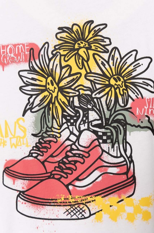 DÍVKA Dětské bavlněné tričko Vans DAISY SHOE MINI VN000GA9WHT bílá