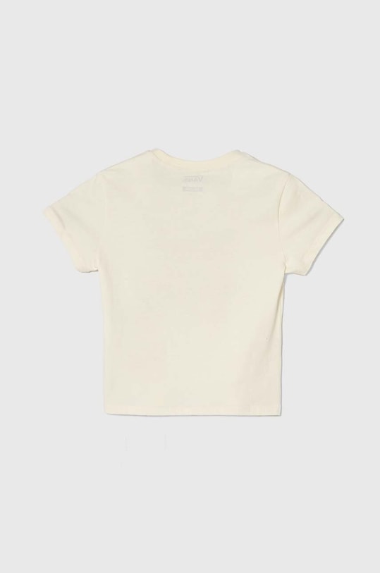 Детска памучна тениска Vans TROPIC CHECK CREW VN000GACFS8 бежов SS24