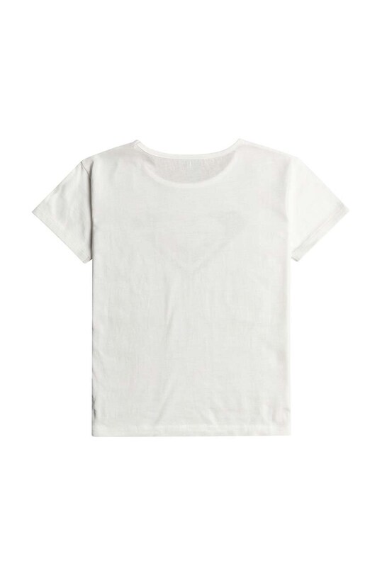 Roxy t-shirt bawełniany dziecięcy DAY AND NIGHT ERGZT04039 biały SS24