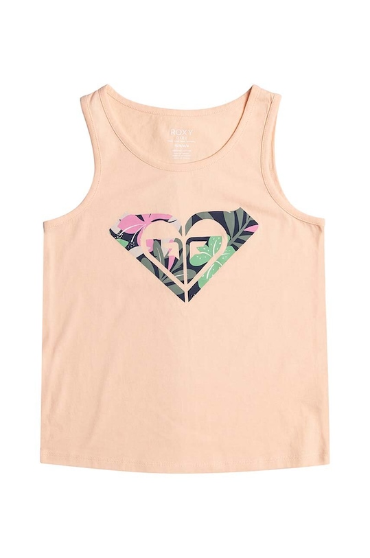 Roxy top bawełniany dziecięcy THERE IS LIFE nadruk pomarańczowy ERGZT04038