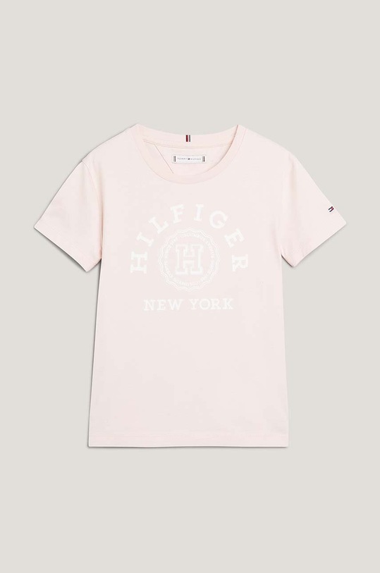 Tommy Hilfiger t-shirt bawełniany dziecięcy KG0KG07855.116.122.PPYH różowy SS24