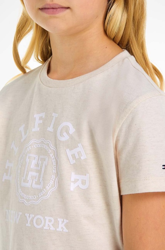 Tommy Hilfiger t-shirt bawełniany dziecięcy KG0KG07855.116.122.PPYH beżowy