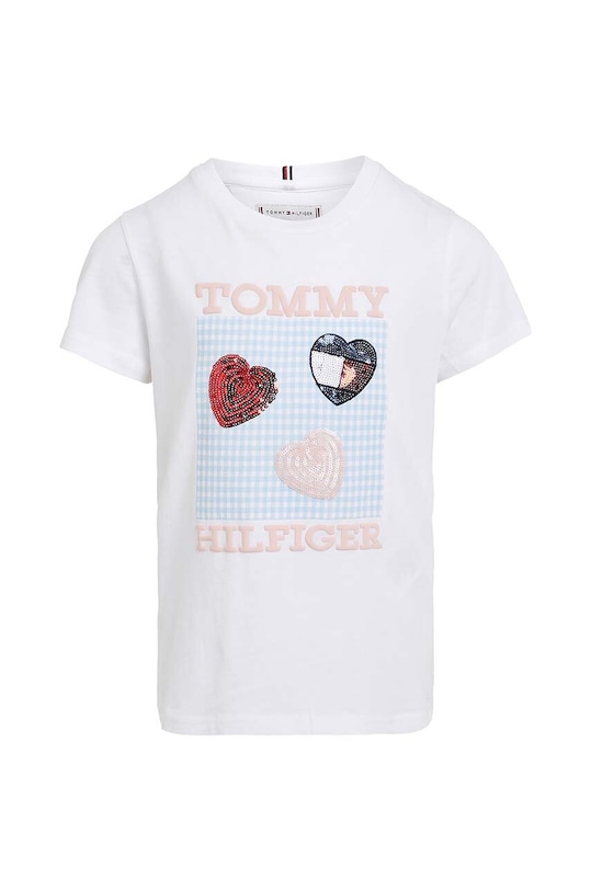 Tommy Hilfiger t-shirt bawełniany dziecięcy nadruk biały KG0KG07970.74.116.PPYH
