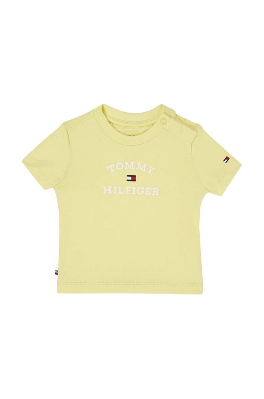 Tommy Hilfiger t-shirt niemowlęcy z elastanem żółty KN0KN01805.PPYH