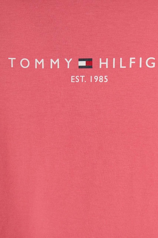 Dziewczynka Tommy Hilfiger t-shirt bawełniany dziecięcy KS0KS00397.G.92.122 różowy