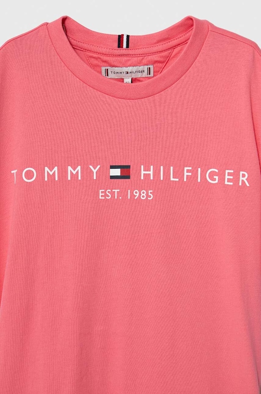 DÍVKA Dětské bavlněné tričko Tommy Hilfiger KS0KS00397.G.128.176 růžová