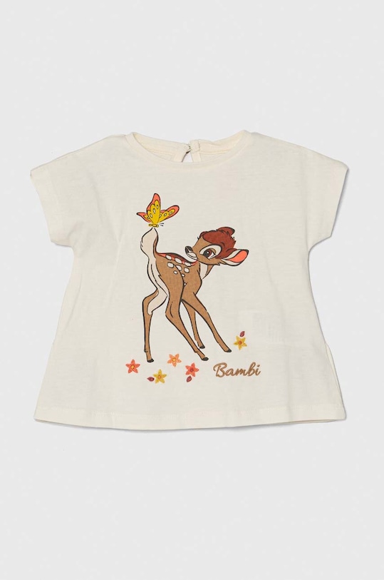 zippy t-shirt bawełniany niemowlęcy x Disney nadruk beżowy 3105904001