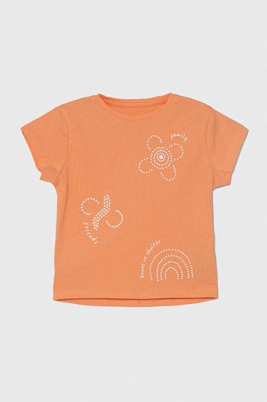 Дитяча бавовняна футболка zippy 3105923201 білий SS24