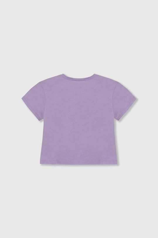 Dječja pamučna majica kratkih rukava United Colors of Benetton 3096G10HD.P.Seasonal ljubičasta SS24