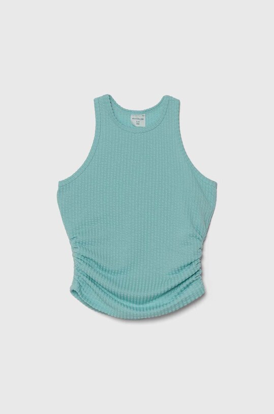Abercrombie & Fitch top dziecięcy z elastanem turkusowy KI239.4072