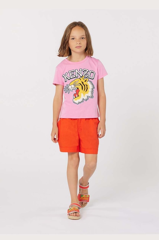 Детска памучна тениска Kenzo Kids памук розов K60836.114.150