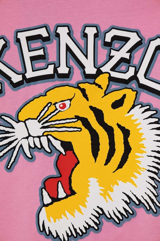 Детска памучна тениска Kenzo Kids розов K60836.114.150