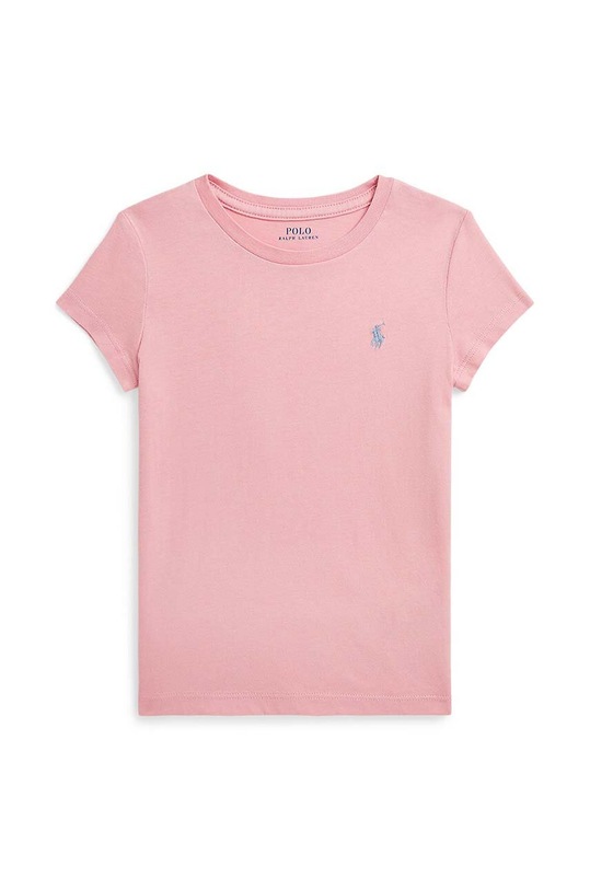Dětské bavlněné tričko Polo Ralph Lauren kulatý růžová 312941106001