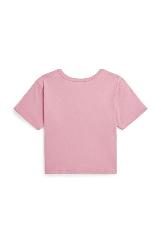 Детская хлопковая футболка Polo Ralph Lauren 313941123002 розовый AW24