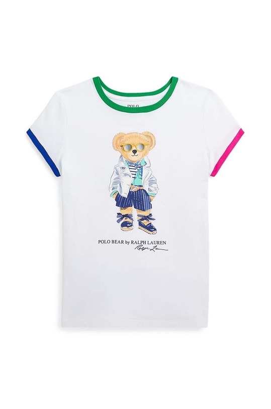 Polo Ralph Lauren t-shirt bawełniany dziecięcy nadruk biały 313925999001