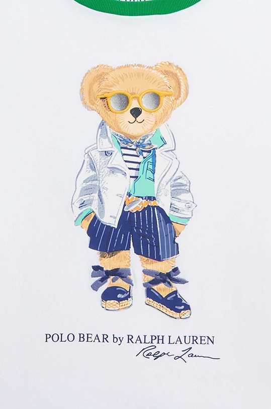 Dziewczynka Polo Ralph Lauren t-shirt bawełniany dziecięcy 313925999001 biały