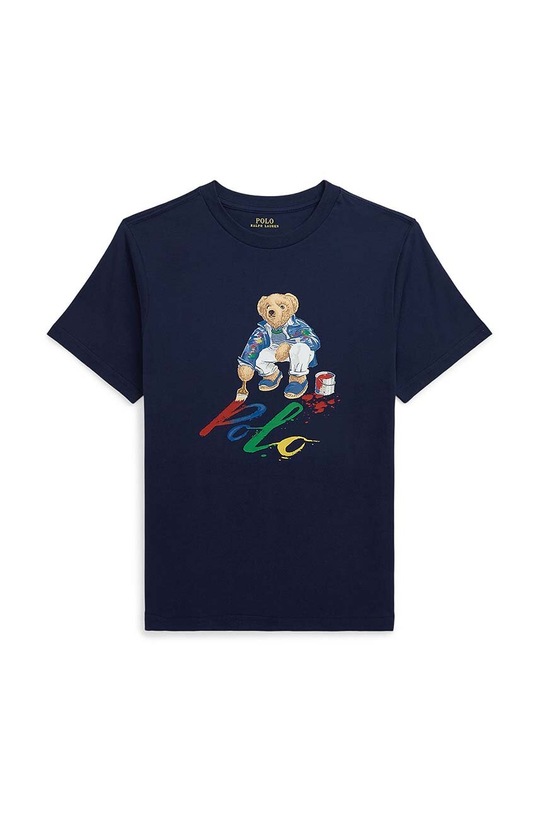 Polo Ralph Lauren t-shirt bawełniany dziecięcy nadruk granatowy 323853828025